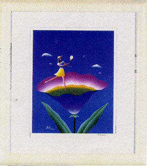 複製絵画 D-41 / 花の中でテニスをする - 相生市立図書館